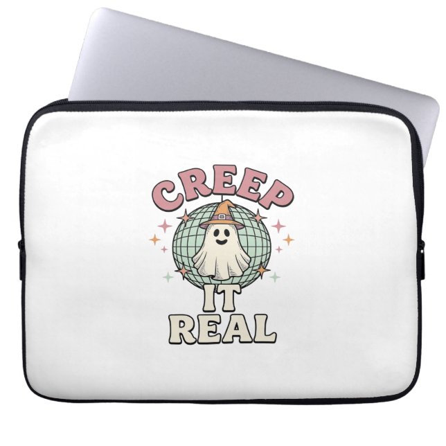 Capa Para Notebook Roupas de Halloween Creep It Real Ghost Disco_1 (Frente)
