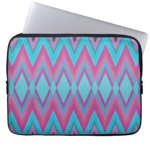 Capa Para Notebook Roxo e Aqua Tribal