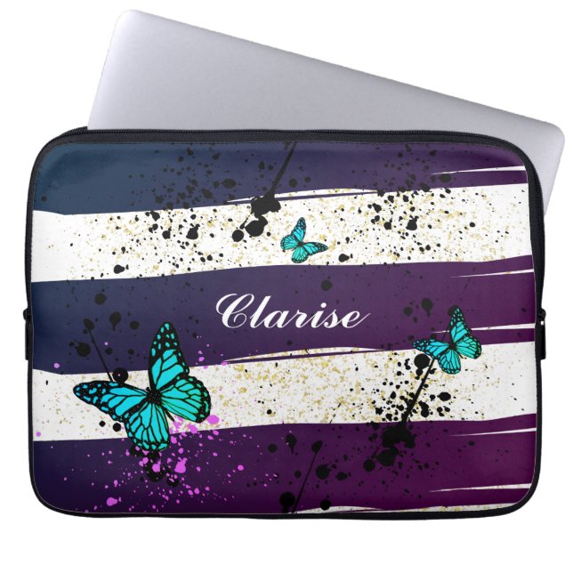 Capa Para Notebook Roxo Ephemera vibrando cor arte (Frente)