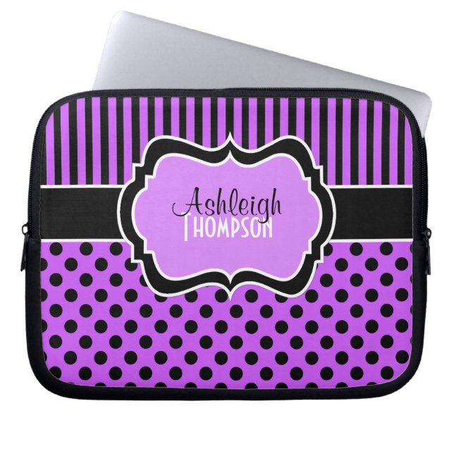 Capa Para Notebook Roxo, preto, branco, a bolsa de laptop das (Frente)