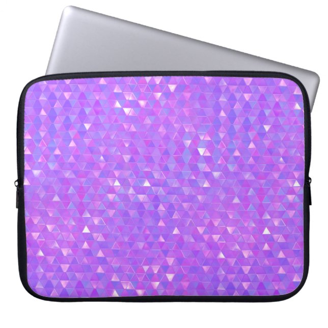 Capa Para Notebook Roxo Rosa Tendência Triângulos Padrão Geométrico (Frente)
