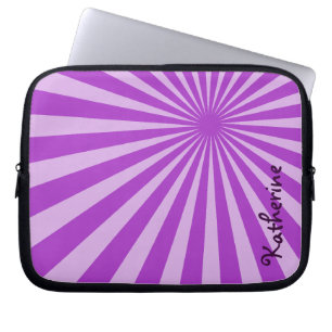 Capa Para Notebook Roxo Sunburst "Add Your Name"