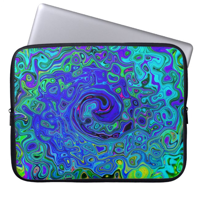 Capa Para Notebook Roxo Violeta Abstrato Rétro Líquido Turbilhão (Frente)