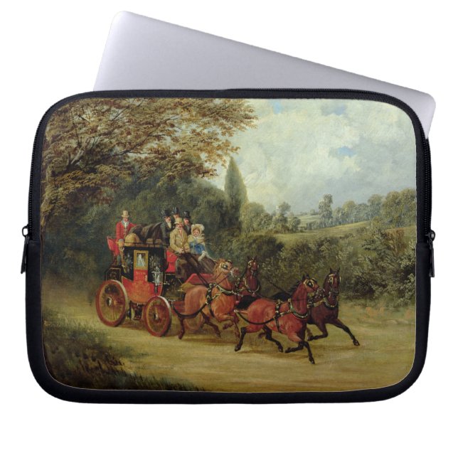 Capa Para Notebook Royal Mail treina com passageiros (óleo no canva (Frente)