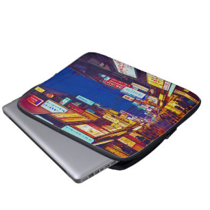 Capa Para Notebook Rua da Cidade Japonesa à Noite