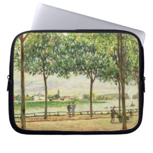 Capa Para Notebook Rua de Alfred Sisley   de árvores de castanha