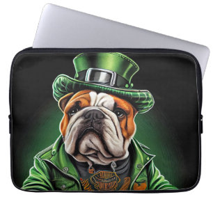 Capa Para Notebook Rua de bicicleta de Bulldog, Dia de Patrick
