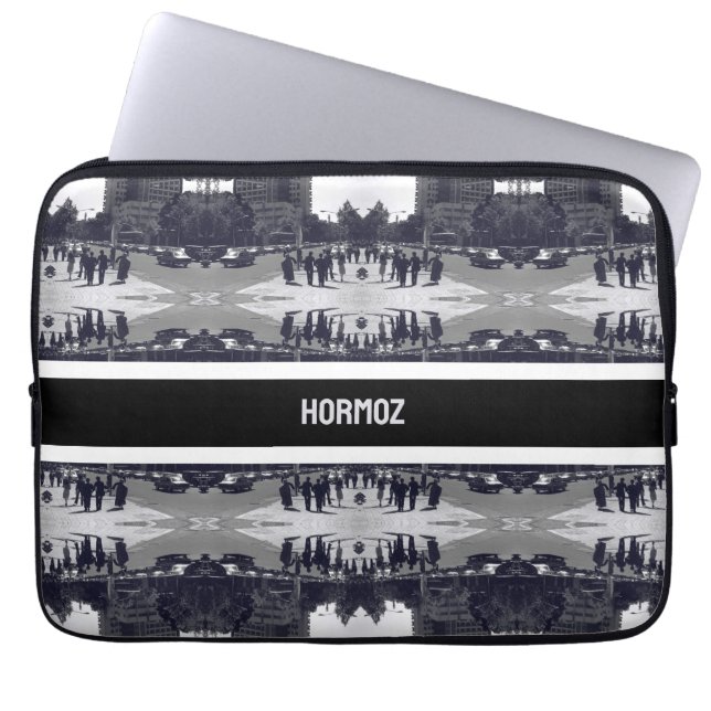 Capa Para Notebook Rua e pessoas da cidade de Teerã no Irã antigo (Frente)