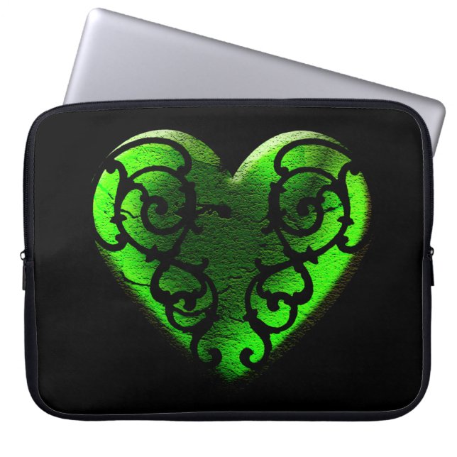 Capa Para Notebook Rua gótico do dia de Patrick, o Laptop Verde do Co (Frente)