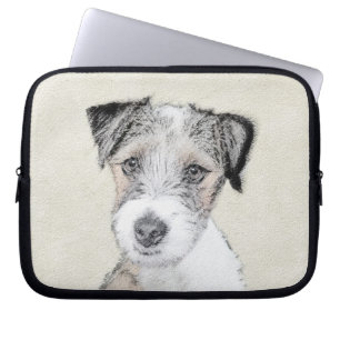 Capa Para Notebook Russell Terrier Rough Painting - Arte Original de