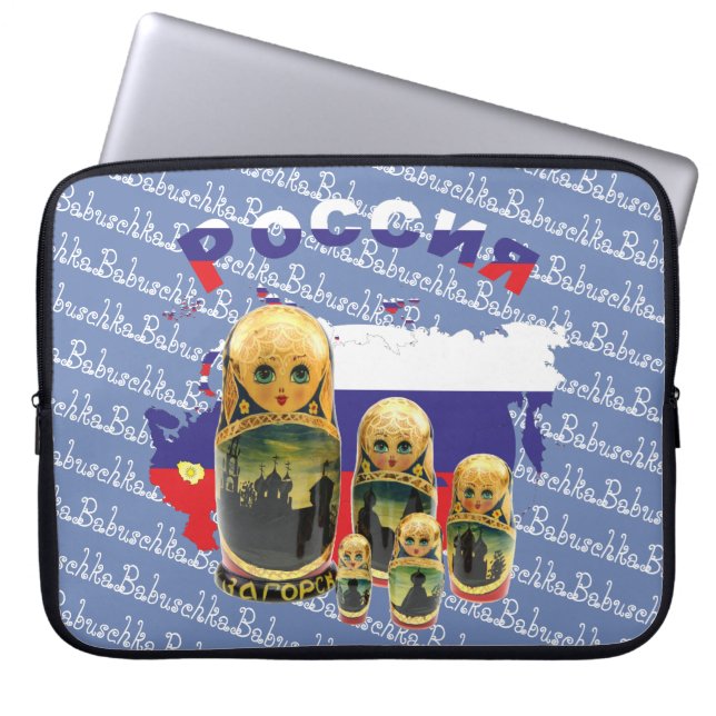 Capa Para Notebook Rússia - Rússia Babuschka Gerätehülle 10" - 15" (Frente)