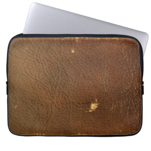 Capa Para Notebook Rustic Faux Brown Leather
