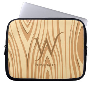 Capa Para Notebook Rustic Faux Stainha Castanho Conservada Personaliz