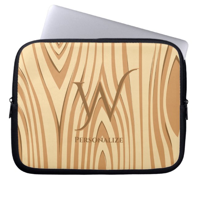 Capa Para Notebook Rustic Faux Stainha Castanho Conservada Personaliz (Frente)