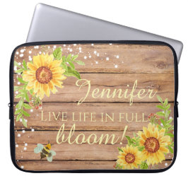 Capa Para Notebook Rustic Floral Live Life In Cheio Bloom Personaliza