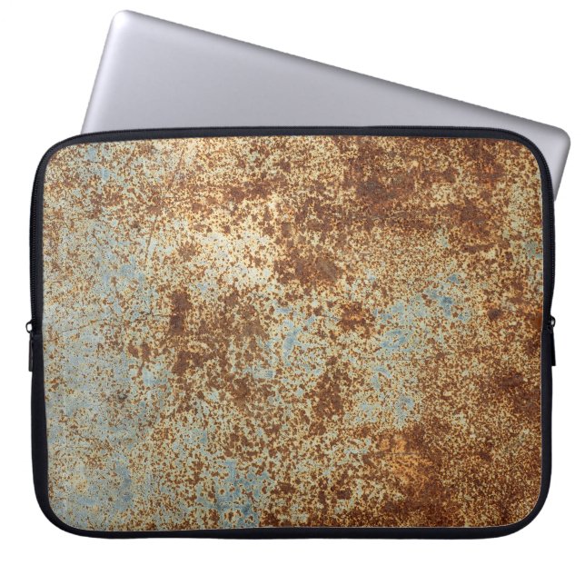 Capa Para Notebook Rusty Metal: fundo do painel texturizado. (Frente)