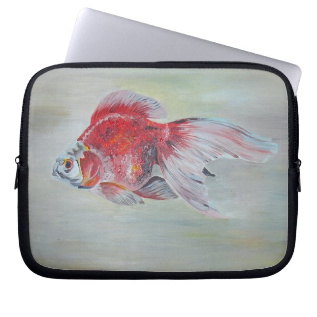 Capa Para Notebook Ryukin Goldfish — Pintura em acrílico (Frente)