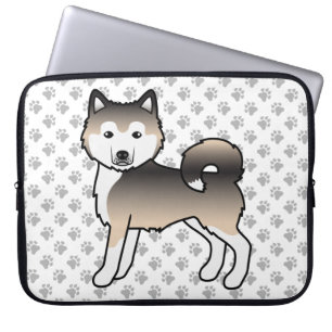 Capa Para Notebook Sable Alaskan Malamute Cute Cartoon Dog