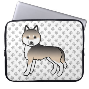 Capa Para Notebook Sable Siberian Husky Cute Cartoon Dog