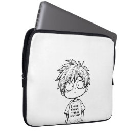Capa Para Notebook Saca de Eletrônicos de Menino Anime Chibi Engraçad