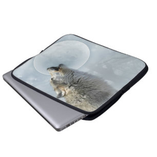 Capa Para Notebook Saco 15-17 dos eletrônicos da lua azul do lobo "