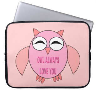 Capa Para Notebook Saco bonito do laptop da coruja da mensagem do