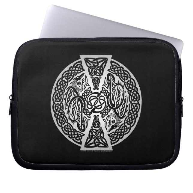 Capa Para Notebook Saco celta do laptop dos dragões (Frente)