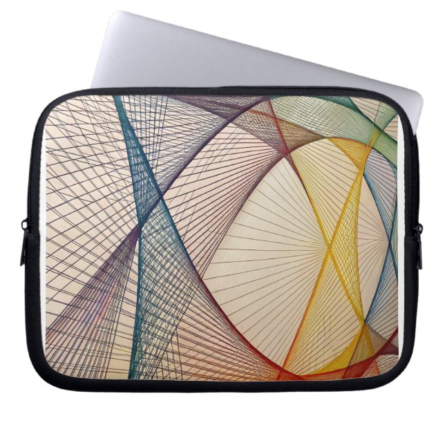 Capa Para Notebook Saco de Eletrônicos Abstrato geométricos (Frente)
