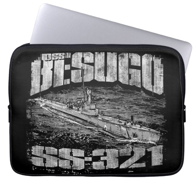Capa Para Notebook Saco de Eletrônicos Besugo Submarinos (Frente)