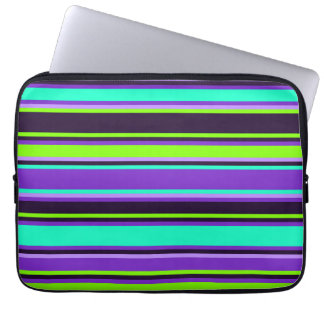 Capa Para Notebook Saco de Eletrônicos distribuídos roxos, aqua e Cha