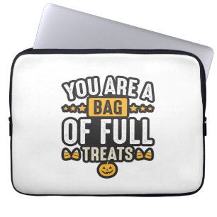Capa Para Notebook Saco de guloseimas de Halloween Design Vetorial Vi