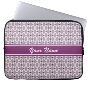 Capa Para Notebook Saco Diamante-Cor-de-rosa cinzento dos eletrônico