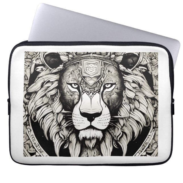 Capa Para Notebook 🦁 "Saco do Laptop do Leão Raio - Estilo Negrito c (Frente)