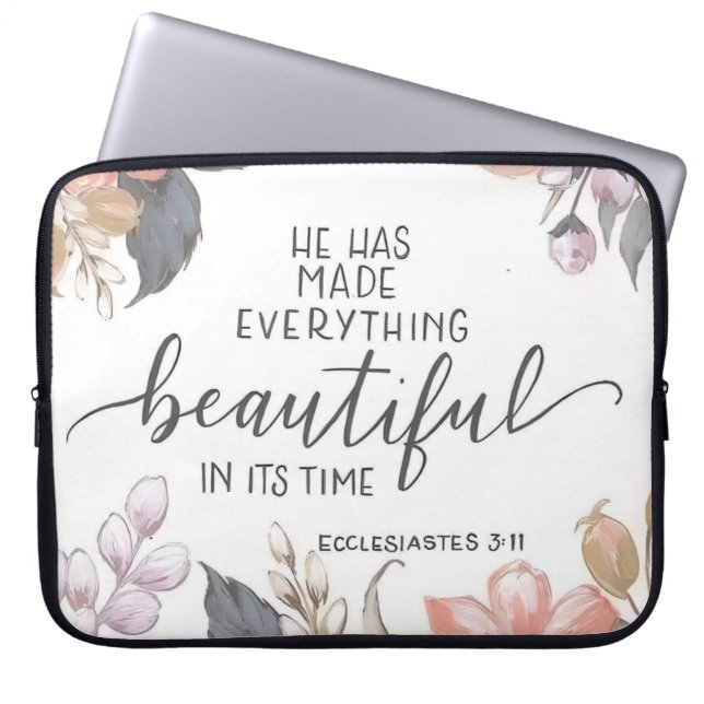 Capa Para Notebook Saco do Laptop Eclesiastes 3:11 (Frente)