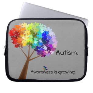 Capa Para Notebook Saco dos eletrônicos da consciência do autismo