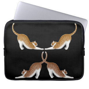 Capa Para Notebook Saco dos eletrônicos da ioga do gato