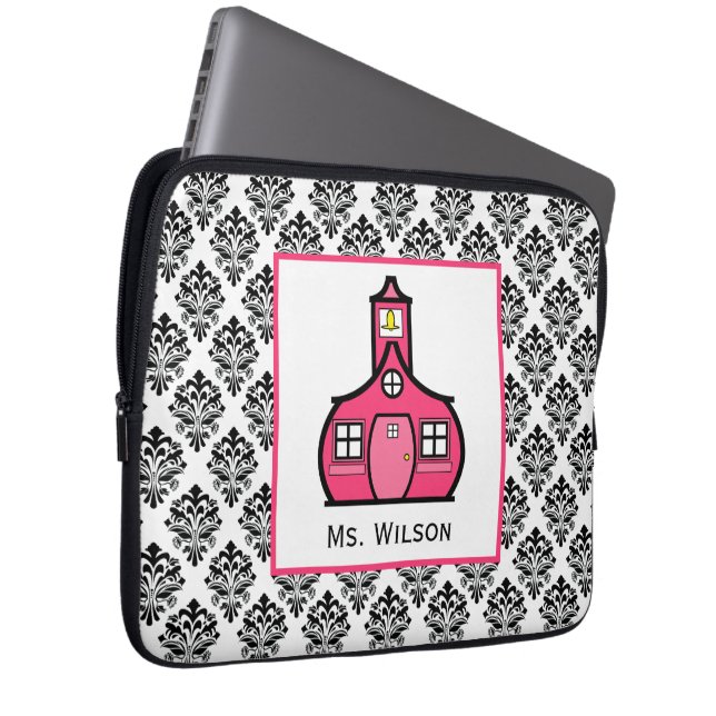 Capa Para Notebook Saco dos eletrônicos do damasco para professores (Frente Esquerda)