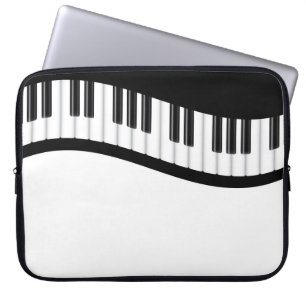 Capa Para Notebook Saco ondulado dos eletrônicos do teclado de piano