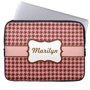 Capa Para Notebook Saco personalizado do laptop de Houndstooth