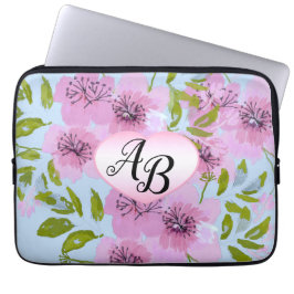 Capa Para Notebook Sacos eletrônicos de jardim de anêmonas cor-de-ros