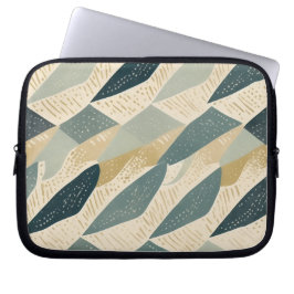 Capa Para Notebook Sage Coastal Batik Parang Padrão Geométrico Inspir