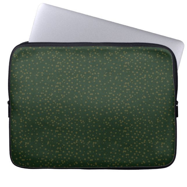Capa Para Notebook Sage Green Polka Dots Modern Pattern (Frente)