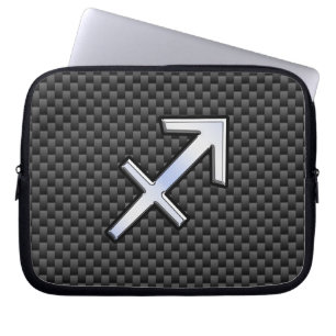 Capa Para Notebook Sagitário Símbolo Zodíaco Estilo de Fibra Carbo