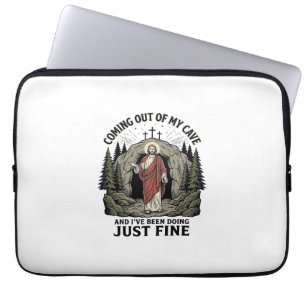 Capa Para Notebook Saindo da Minha Caverna Camiseta Vintage Religiosa