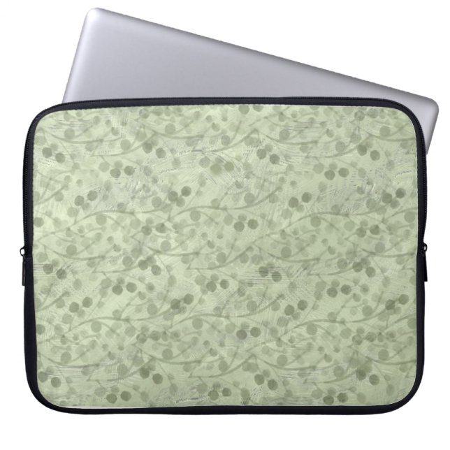 Capa Para Notebook Salas verdes claras e vindas do campo de algodão e (Frente)