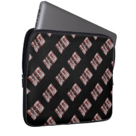 Capa Para Notebook Salmões opacos a círculos vermelhos, profundidade 