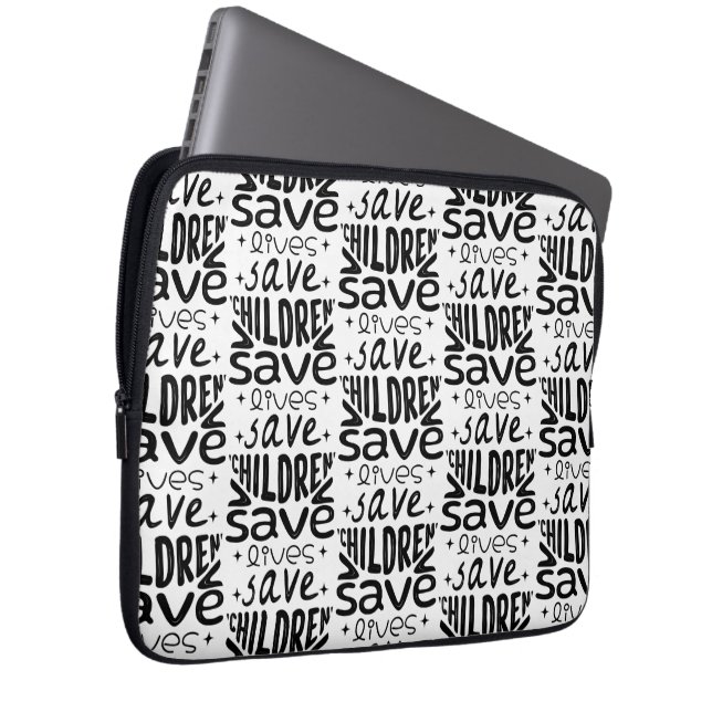 Capa Para Notebook Salvar Filhos, Salvar Vidas (Frente Esquerda)