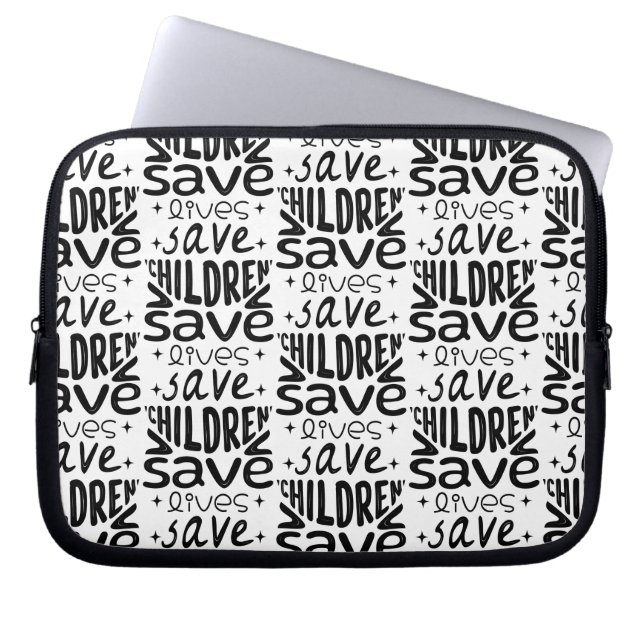 Capa Para Notebook Salvar Filhos, Salvar Vidas (Frente)