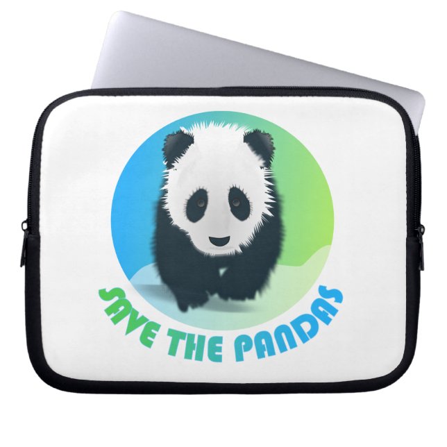 Capa Para Notebook Salvar o saco do laptop das pandas (Frente)