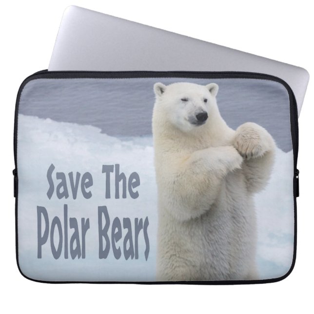 Capa Para Notebook Salve As Ursos Polares (Frente)